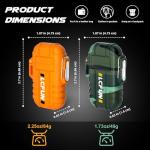 LcFun Waterproof Windproof Torch Lighters - 2 Pack