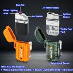 LcFun Waterproof Windproof Torch Lighters - 2 Pack