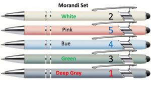 Custom Silver Trim Engraved Stylus Pens