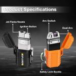 Dual Arc Waterproof Windproof Lighters - 2 Pack