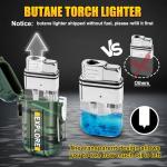 LcFun Waterproof Windproof Torch Lighters - 2 Pack