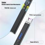 Electric Plasma Arc Lighter with Safety Lock