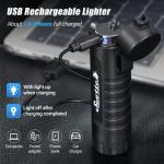 2-in-1 Plasma Lighter with LED Flashlight
