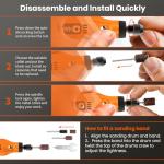 HARDELL Mini Cordless Rotary Tool with Case