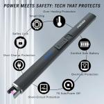 USB Rechargeable Electric Candle Lighter - Black