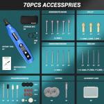 Cordless Rotary Tool Kit with 70 Accessories