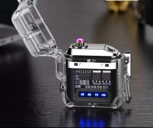 USB Rechargeable Waterproof Flameless Lighter with Flashlight