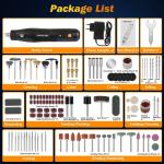 186-Piece Mini Corded Rotary Tool Kit