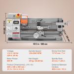 7''x16'' Mini Metal Lathe with Adjustable RPM