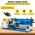 VEVOR 550W Mini Metal Lathe with Variable Speed