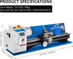 Compact Metal Lathe - 8"x30" with Variable Speed