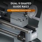 Mini Metal Lathe with LCD Display and 3-Jaw Chuck