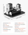 VEVOR Mini Metal Lathe - Compact, High-Speed Tool