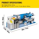 Mini Precision Wood Lathe - 550W Bench Tool