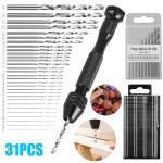 31-Piece Mini Micro Drill Bit Set