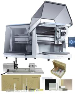 Compact CNC Machine with 4th Axis and Tools