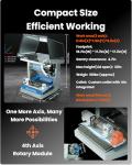 Compact CNC Machine with 4th Axis and Tools