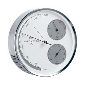 Stylish Stainless Steel Analog Weather Station 160mm