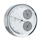 Stylish Stainless Steel Analog Weather Station 160mm