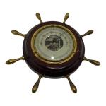 5" Vintage Barometer with Ship's Wheel Design