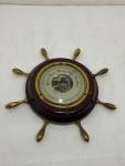 5" Vintage Barometer with Ship's Wheel Design