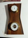 Barigo Mid Century Weather Station Thermometer Barometer