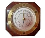 Barigo Vintage Wood and Brass Barometer