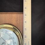 Vintage Walnut Weather Station with Thermometer and Barometer