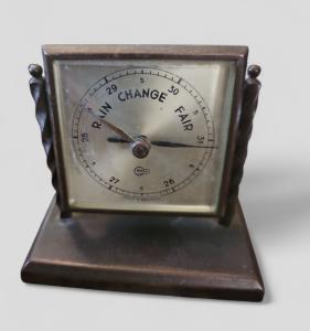 Vintage Brass Barometer Weather Station - Made in Germany