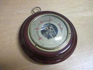 German-Made Wood and Brass Barigo Barometer