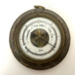Classic Wood and Brass Weather Station Barometer