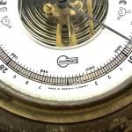 Classic Wood and Brass Weather Station Barometer