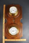 Vintage Brass German Barometer, Thermometer, Hygrometer Set