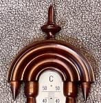 Bavarian Style Wooden Weather Station with Barometer