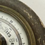Classic Wood and Brass Weather Station Barometer