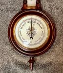 Bavarian Style Wooden Weather Station with Barometer