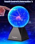 Theefun Blue Plasma Ball: 6 Inch Touch Lamp