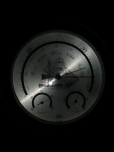 Vintage German Barigo Weather Station in Brass and Wood