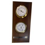 Wooden Weather Station Thermometer and Barometer Set