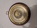 Brass Barometer with Mahogany Wood Finish