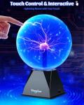 Theefun 8-Inch Touch Sensitive Plasma Ball Lamp