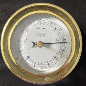 WEEMS & PLATH Brass Marine Barometer with German Movement