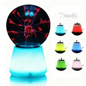 Touch-Interactive Color-Changing Plasma Ball Lamp