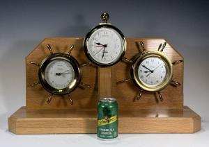 Weems & Plath Wall Clock with Weather Instruments