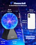 Theefun Blue Plasma Ball: 6 Inch Touch Lamp