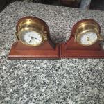 Weems & Plath Quartz Ships Clock and Barometer Set