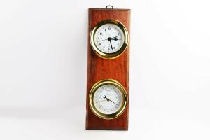 Antiqua Brass Sea Clock and Barometer Set