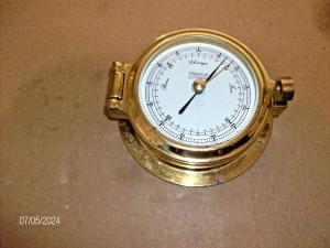 Weems & Plath Brass Barometer with Porthole Case