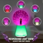 Color Changing 6 Inch Touch Sensitive Plasma Ball