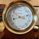 Weems & Plath Brass Time Clock & Barometer Set